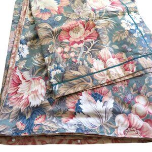 Vintage Crown Craft Queen Duvet Set 96 x 84 Reversable 1 Sham Multicolor Floral